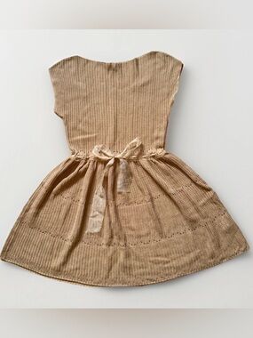 Koton Women Size EU L Knit Dress Brown Above Knee Bow waist Belted Sleeveless